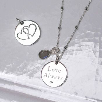 Engravable Sterling Silver Love Heart Tag Necklace, 2 of 7