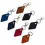 Handmade Personalised Leather Keyring Made In Britain, thumbnail 4 of 7