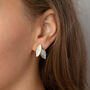 Layered Double Leaf Stud Earrings, thumbnail 1 of 3