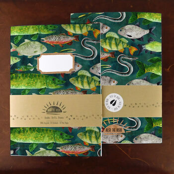 Flumens Freshwater Fish Print A5 Notebook, 3 of 9