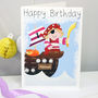 Personalised Pirate Girl Any Occasion Card, thumbnail 1 of 7