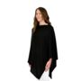 Black 100% Cashmere Button Poncho Gift Boxed, thumbnail 1 of 5