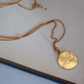 Double Initial Necklace In Silver And Gold, 6 of 7