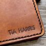 Leather Pocket A6 Journal Cover, Burnt Tan, Personalised Refillable Notebook, thumbnail 6 of 11