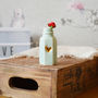 Porcelain Bottle With A Gold Heart And Red Rose, thumbnail 3 of 12