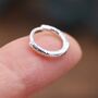 Sterling Silver Crumbled Foil Effect Hoop Earrings, thumbnail 5 of 12