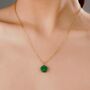 Myanmar Jade Flower Pendant Necklace, thumbnail 1 of 10