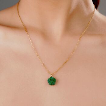 Vachana Botan Jade Flower Necklace, 2 of 12