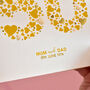 Personalised Love Hearts Gold 50th Anniversary Card, thumbnail 4 of 9