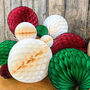 Ivory Tissue Paper Ball Decorations, Four Sizes, thumbnail 1 of 2