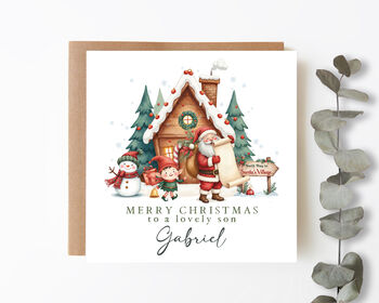 Personalised Christmas Card Christmas Village, 2 of 4