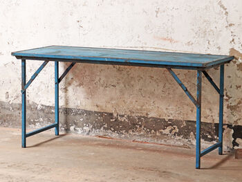 Blue Vintage Folding Table, 2 of 5
