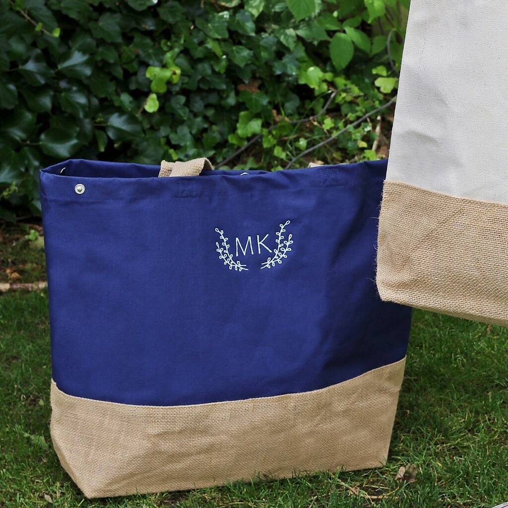 Personalised Canvas And Jute Shopper By Jack Spratt