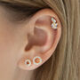 Angel Wing Helix Cartilage Barbell Earring, thumbnail 2 of 5