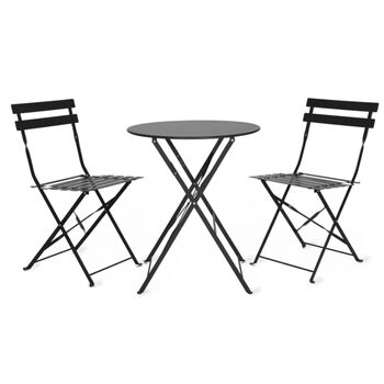 Carbon Table And Chair Bistro Set, 3 of 4
