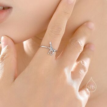 Sterling Silver Cute Little Giraffe Ring, 7 of 11