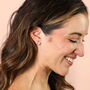 Pink Velvet Bow Stud Earrings, thumbnail 1 of 4