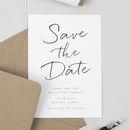 Minimalist Save The Date Card By Pear Paper Co. | notonthehighstreet.com