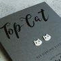 Top Cat Enamel Sterling Silver Earrings, thumbnail 1 of 4