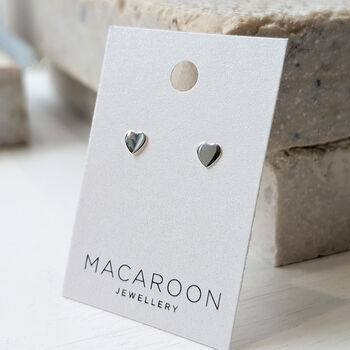 Sterling Silver Polished Heart Earrings, 3 of 9