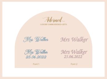 Something Blue Personalised Bridal Garter, 8 of 8