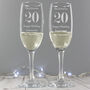 Personalised Anniversary Champagne Flutes, thumbnail 1 of 4