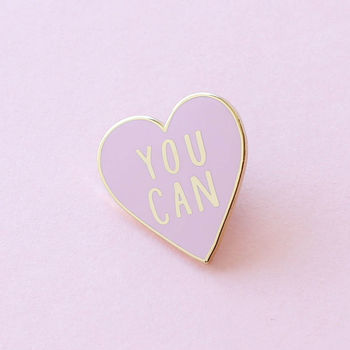 You Can Heart Enamel Pin Badge, 2 of 4
