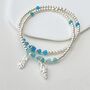 Artesia Blue Jade Sterling Silver Feather Bracelet, thumbnail 3 of 8