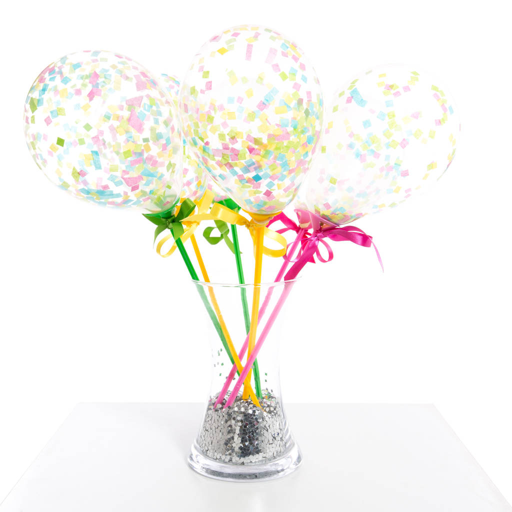 set of six tropical mini balloon wands by bubblegum balloons ...