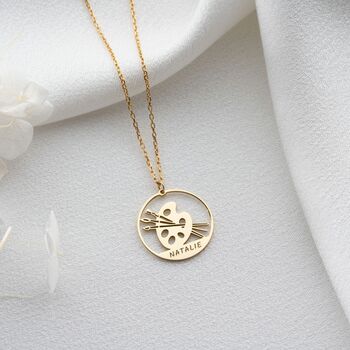 Personalised Artist Palette Necklace, 4 of 10