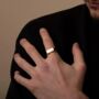 Personalised 18 K Gold Signet Rectangular Rings, thumbnail 7 of 11