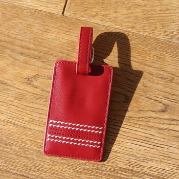 Personalised Red Cricket Luggage Tag, 7 of 7