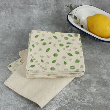 A Slice Of Green Organic Cotton Unpaper Towels Pk Five, 2 of 7