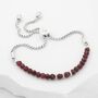 January Birthstone Garnet Bracelet, thumbnail 5 of 9