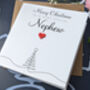 Personalised Handmade Christmas Card For Special Nephew, thumbnail 3 of 4