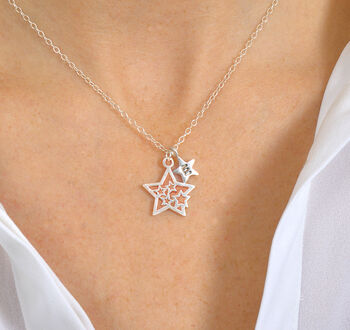 Personalised Graduation Gift Sterling Silver Initial Star Necklace, 10 of 11