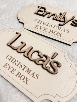 Christmas Eve Box Plaque Personalised Crate Sign, 2 of 11