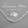 Personalised Embroidered Baby Blanket With Stork Motif, thumbnail 4 of 4