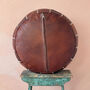 Moroccan Leather Pouffe, thumbnail 3 of 4