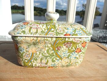 Lidded Butterdish In William Morris Golden Lily Design, 2 of 8
