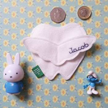 Personalised 'Tooth Fairy' Shaped Felt Pouch, 5 of 9