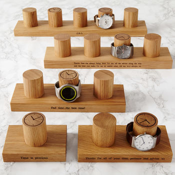Personalised Oak Watch Stand For Three To Five Watches, 8 of 11