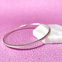 Linear Sterling Silver Square Bangle, thumbnail 1 of 3