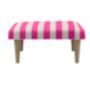 Hand Painted Upholstered Linen Square Stripe Footstool, thumbnail 12 of 12
