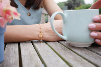 Gold Plated Rich Tea Biscuit Bracelet, 4 of 7