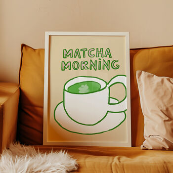 Matcha Morning Illustrated Print, 3 of 7