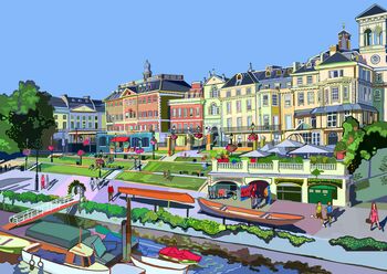 Richmond Riverside, South West London Illustration Art Print, 2 of 3