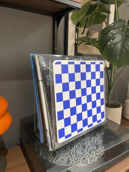 Checkerboard Vinyl Lp Record Holder, 7 of 7