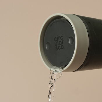 Circular And Co Coffee Cup Made From Traceable Marine Plastic 8oz Ecru, 4 of 8