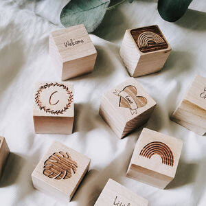 Personalised Wooden Baby Blocks – The Willow Workshop UK